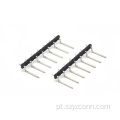Conector de cabeçalho de pino de 2,54 mm em ângulo reto SMT